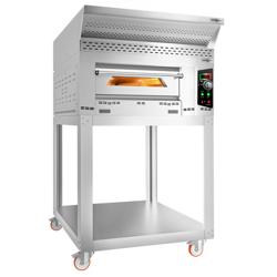 Horno de pizza a gas - 6x 34 cm - incl. Kit de capó, bastidor y ruedas