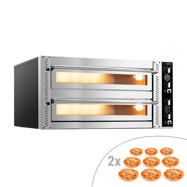 Elektrikli pizza fırını - 9+9x 30 cm - Manuel