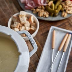 STAUB | SPECIALITIES - Fondue készlet - Ø 200mm - Öntöttvas - Fehér szarvasgomba