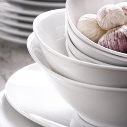 (6 adet) Tatlı / Salata Kasesi - Porselen - White Delight - 700ml - oval - 250x160mm - Beyaz