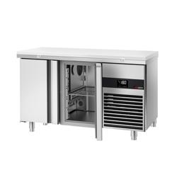 Frysbänk PREMIUM – 1400x700 mm – med 2 dörrar – inkl. vit skärbräda