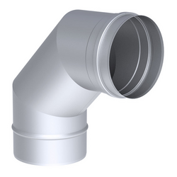 Coude à segment 90° émaillé inox  / Ø 400 mm