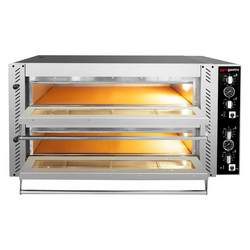 Elektro Pizzaofen - 6+6x 30cm (Breit) - Manuell - inkl. Untergestell