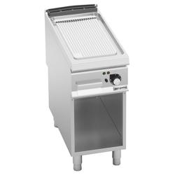 Elektrische bakplaat - 6,6kW - Geribbeld - met open onderbouw