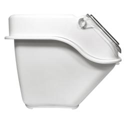 Container pentru ingrediente uscate - cu capac transparent - 486x593 mm - 40 L - polipropilenă - alb - stivuibilă