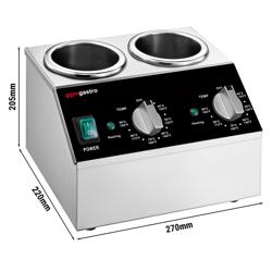 Sausverwarmer - 400W - voor 2 knijpflessen - incl. flessen