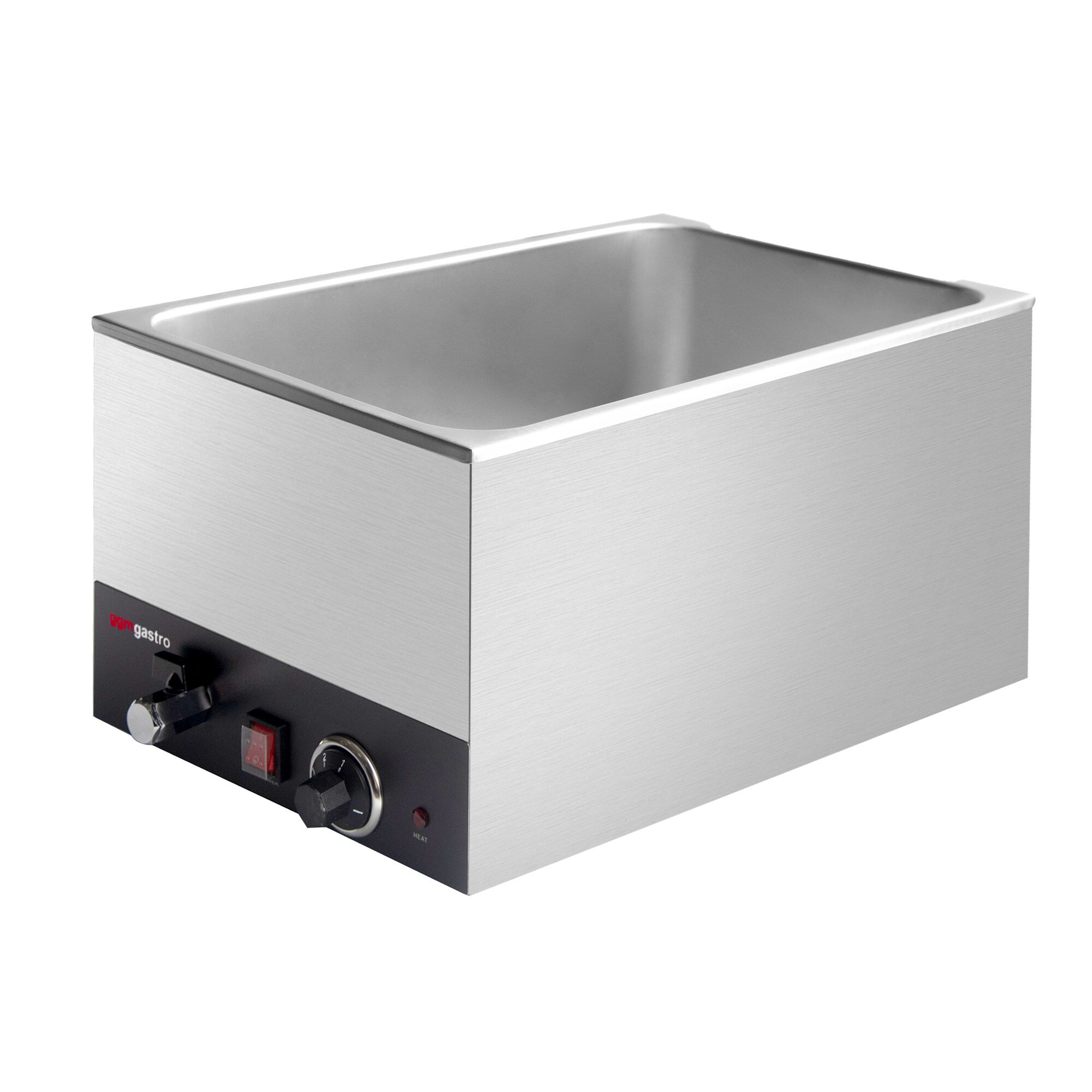 Baie-marie electrică - 340mm - 1,2 kW - GN 1/1 H200mm - cu robinet de scurgere