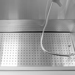 Pet care tub - with ramp, fitting & perforated stainless steel floor