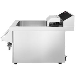 Inductie friteuse - 8 liter - 3,5 kW - digitale bediening - met aftapkraan - met automatische mandenlift