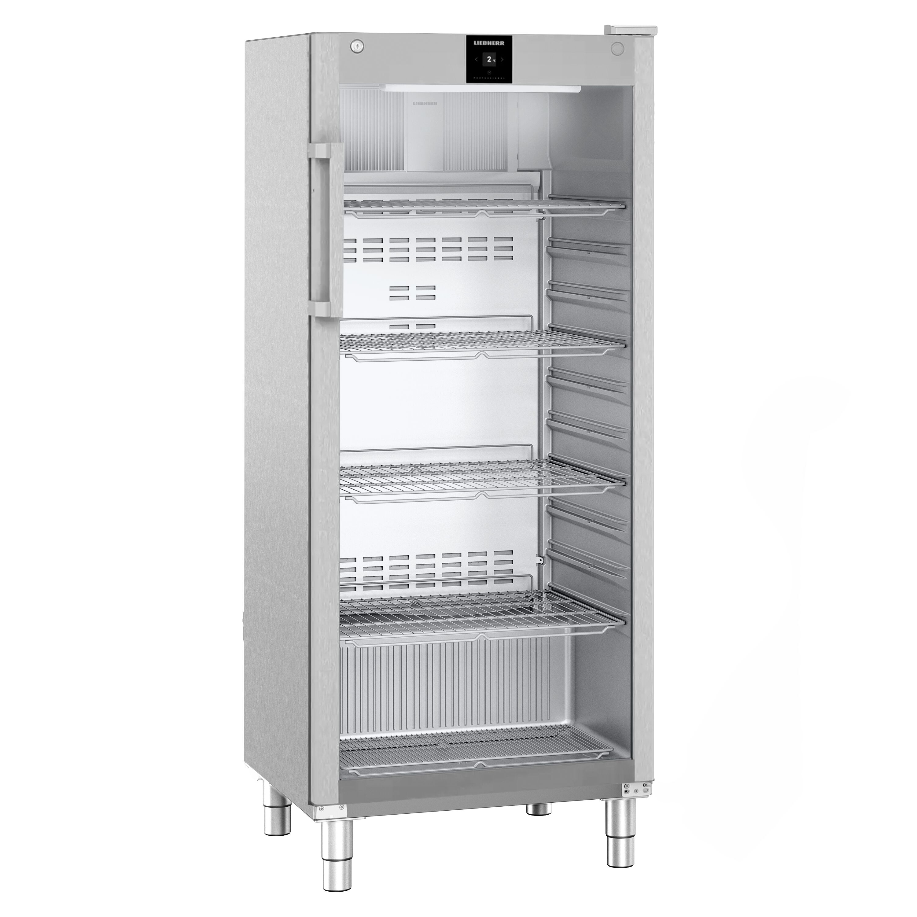 LIEBHERR | Réfrigérateur en inox PERFECTION - 600 litres - GN 2/1 - Intérieur en plastique - avec 1 porte en verre