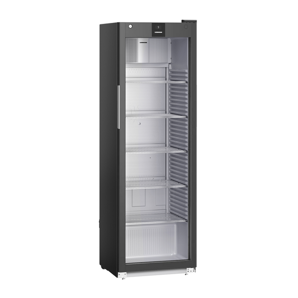 LIEBHERR | PERFORMANCE hűtőszekrény - 286 liter - Műanyag belső - 1 üvegajtóval - Fekete színű