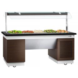 Buffettheke kalt DUBLIN - 2000mm - mit Kühlwanne & Rollen - für GN 1/1