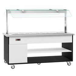 Buffetwagen warm DANZIG - 1900mm - voor 5x GN 1/1