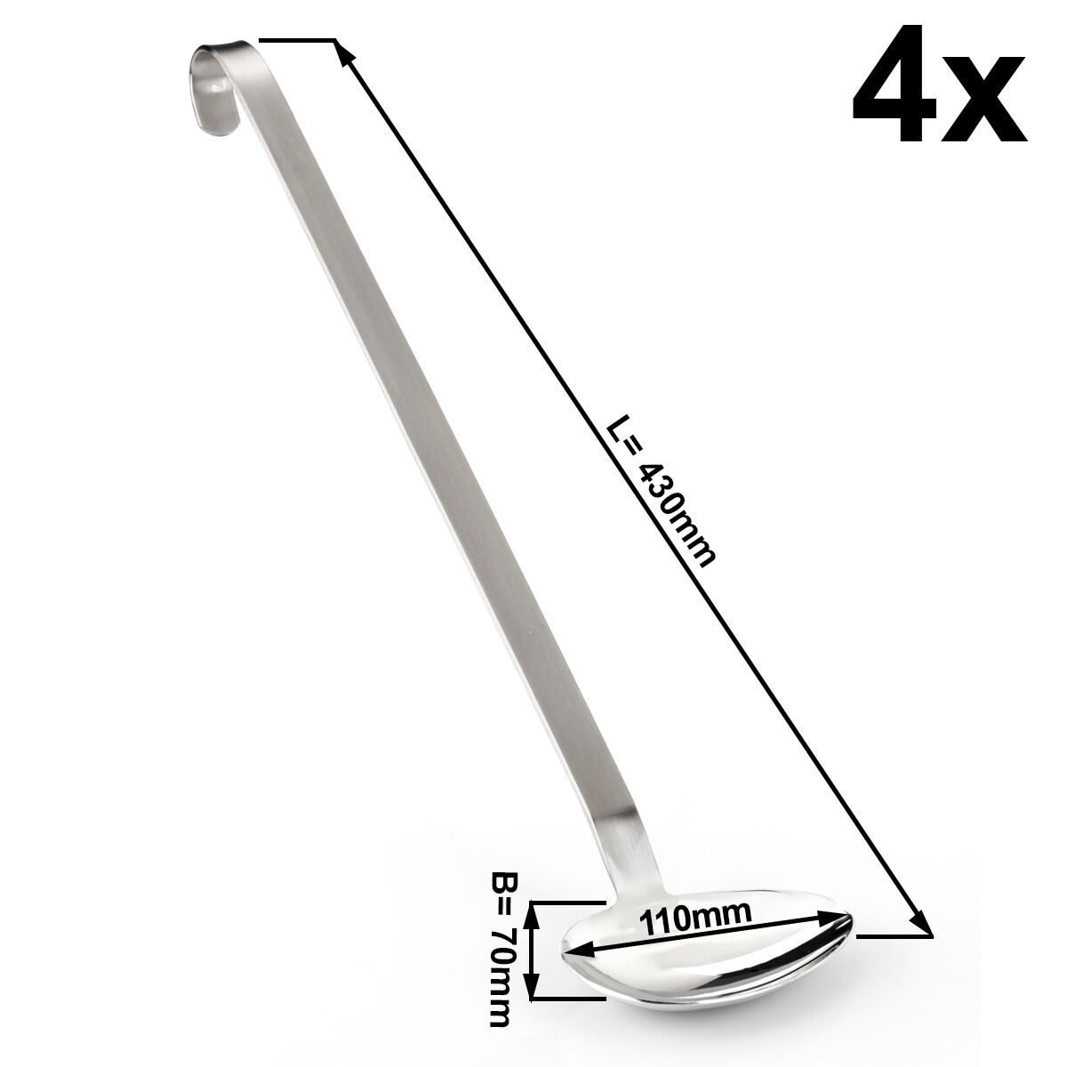 (4 komada) Žlica za umak - Ø 63 mm 