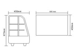 Vitrina Vitrina Refrigerada Mesa 100 Litros / Negra