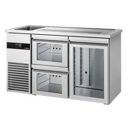 Direct Draw Beer Dispenser / Kegerator PREMIUM - 1550x700mm - Single Glass Door & 2 Drawers