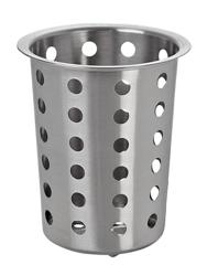 Bestickhållare - perforerad - Ø 115 mm - Höjd: 135 mm - Rostfritt stål