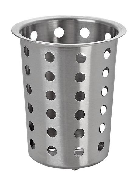 Bestickhållare - perforerad - Ø 115 mm - Höjd: 135 mm - Rostfritt stål