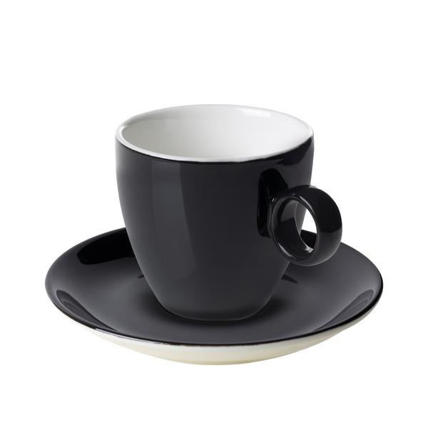 (6 pieces) BART COLOUR CAFE - coffee saucer - Ø 135mm - black