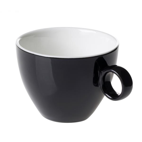 (6 pieces) BART COLOUR CAFE - Cappuccino cup - 230ml - Black