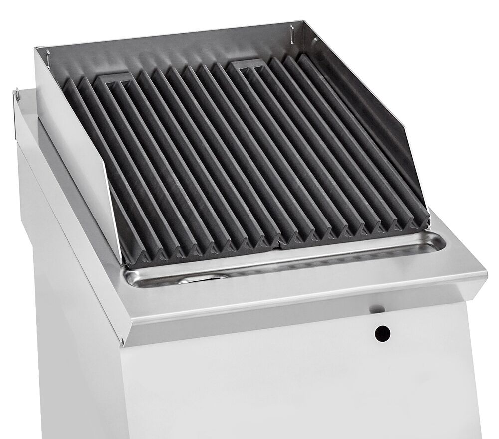 Barbecue à gaz professionnel SÉRIE PAOLO 700 - 9kW - sur pied - P730mm - grilles de cuisson en fonte