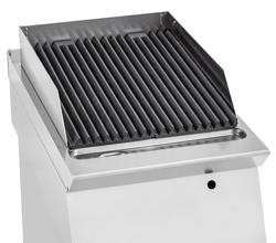 Commercial Gas Chargrill Paolo 700 - 400mm - Freestanding - with Leg Stand - Cast-Iron Cooking Grids - 730mm Deep - 9kW