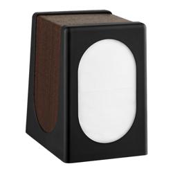 Dispensador de guardanapos - ABS - 100x135x150mm - Preto/Castanho