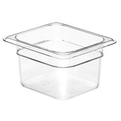 (6 db) CAMBRO | Camwear® polikarbonát GN tartályok 1/6 - átlátszó - mélység 100 mm