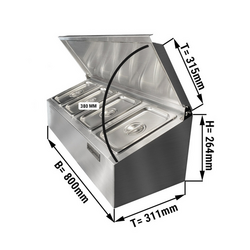 Etagère à épices - 4x GN 1/4	
