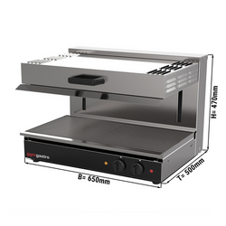 Horno Pita / Salamandra SPECIAL - 0,65 m - - con resistencia regulable en altura - 0,65 m - Horno para gratinar - Tostadora