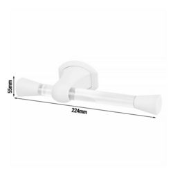 AIR-WOLF | Toiletrolhouder - voor 1 huishoudrol - ABS kunststof - Wit