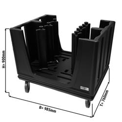 Dispensador de platos con ruedas - con 6 separadores ajustables