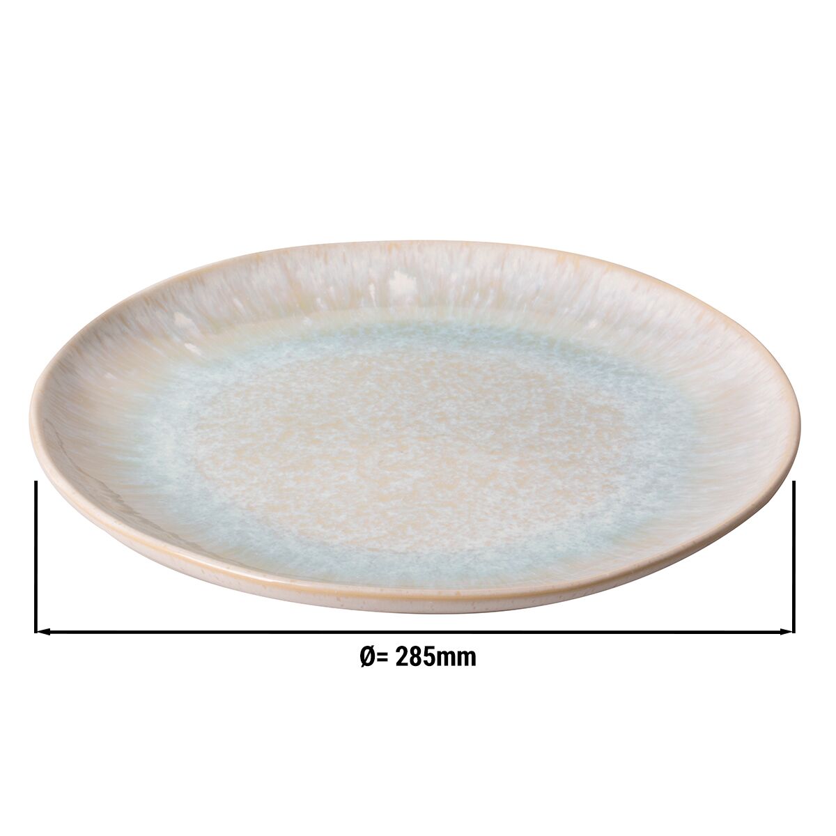 (6 pièces) LIGHT BLUE SEA - Assiette - Plate - Ø 285 mm - Bleu