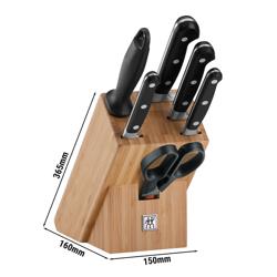 ZWILLING | PROFESSIONAL S - Ensemble de blocs à couteaux - 7 pièces - Naturel	
