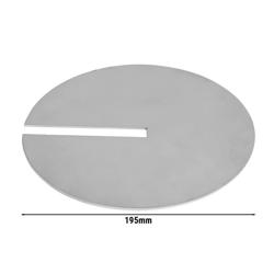 قرص لسيخ الشاورما مع شق - 195x195x10mm - ستانلس ستيل - متوافق مع DUI6R, DUI8R & DUI10R
