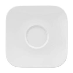(6 pieces) SELTMANN WEIDEN | Square Espresso Saucer – White - 160 x 160 mm - High-Gloss Porcelain
