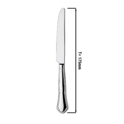 Faca de sobremesa Vincenza - 17,5 cm - Conjunto de 12 unidades