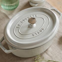 STAUB | LA COCOTTE - Kookpot - Ovaal - 290mm - Gietijzer - Witte truffel