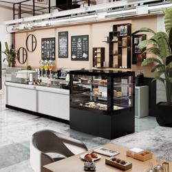 Cukrárenský pult / chladicí vitrína - 1,21 x 0,79 m - 570L - se 2 policemi