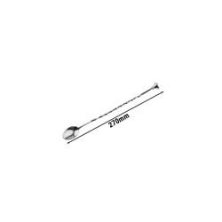 (6 pcs) Cuillère à mélange - acier inoxydable - avec pilon - 270mm