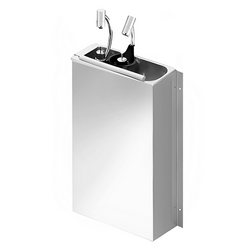 Lepelspoelbak met geïntegreerde waterterugstroomklep