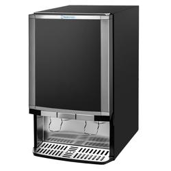 GASTRO-COOL | Vitrină frigorifică pentru băuturi - 480 mm - 65 litri - 1 ușă din sticlă batantă & panou promoțional - afișaj digital - temperatură 0/+18 °C - negru