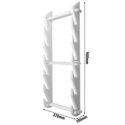 Suporte para tábuas de corte para tábuas até 20mm - 370x100x900mm - Polietileno de alta densidade (HDPE) - Branco
