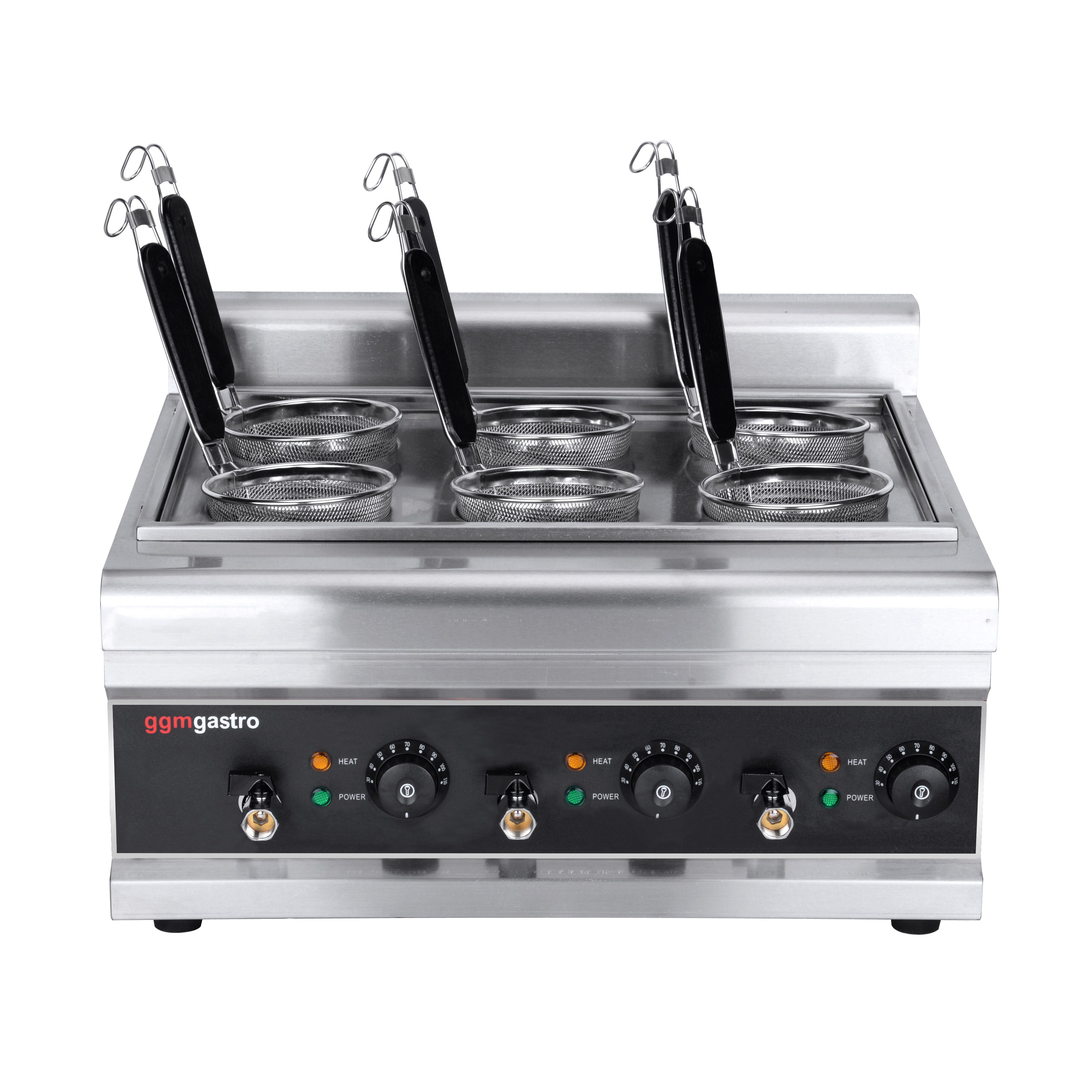 Hervidor de pasta con 6 escurrideros