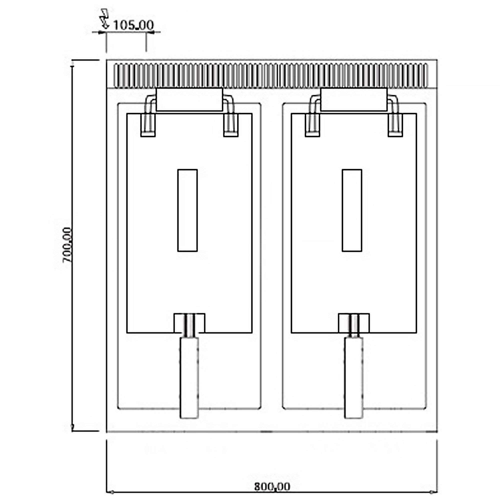 Elektro Doppelfritteuse - 10+10 Liter - 18 kW