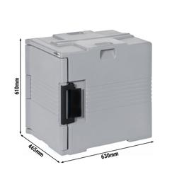Thermobox - Chargement par l’avant - GN 1/1 - 2x 58L - pour 12x GN 1/1 - incl. chariot de transport - 520x695x1400mm