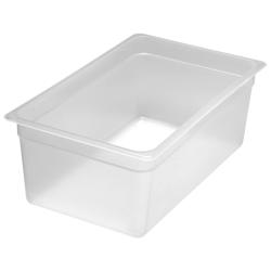 (6 sztuk) CAMBRO | Pojemniki z polipropylenu GN 1/1 – mleczne – wysokość: 200 mm