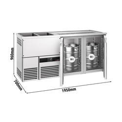 Pivski štand PREMIUM - 1950x700 mm - 2 vrata