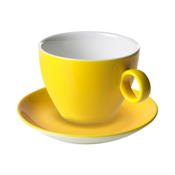 (6 τεμάχια) BART COLOUR CAFE - Πιατάκι καπουτσίνο - Ø 155mm - Κίτρινο