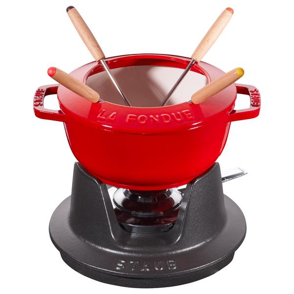 STAUB | SPECIALITIES - Σετ Φοντύ  - Ø 160mm - Χυτοσίδηρος - Κερασί κόκκινο